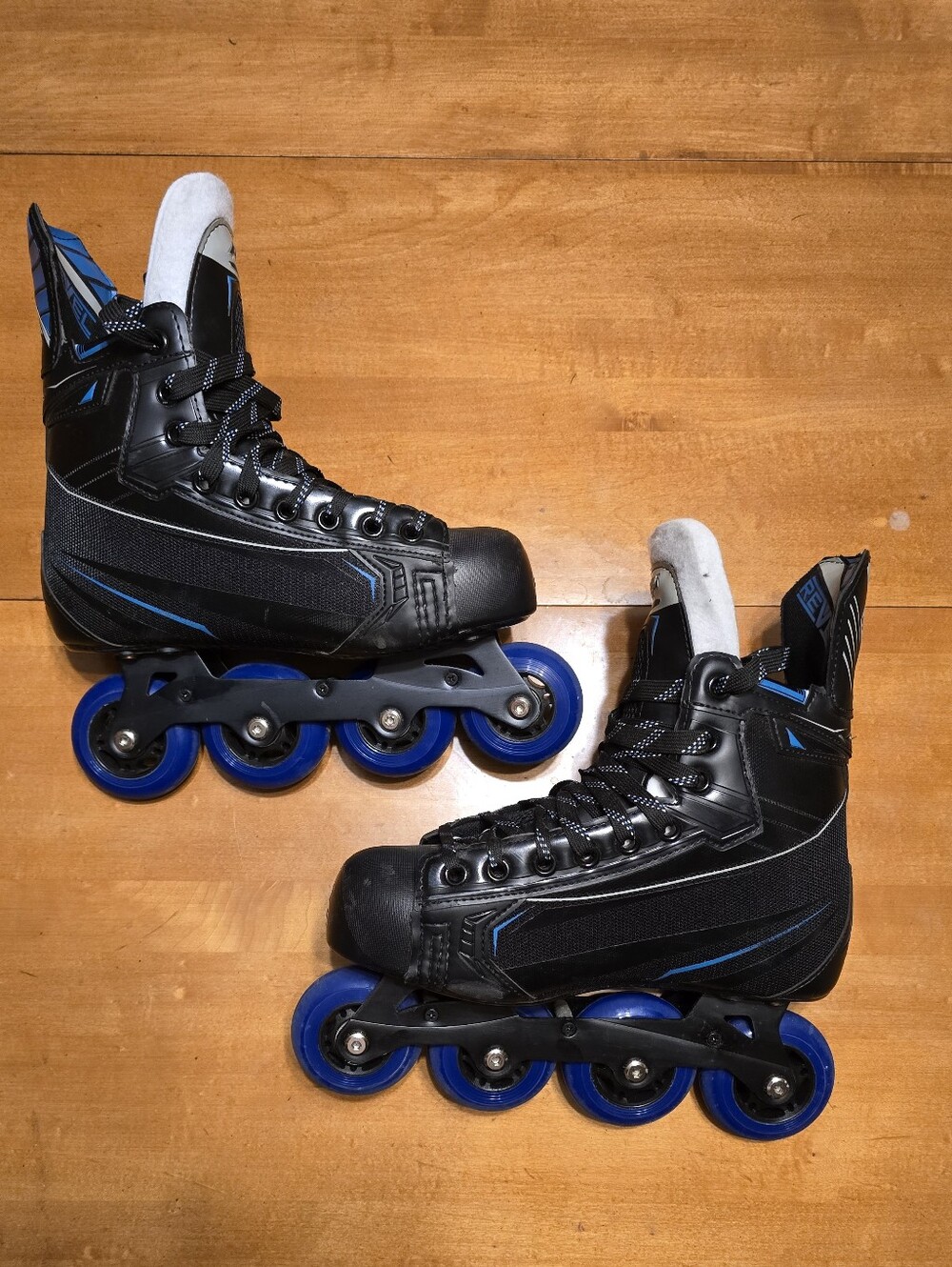 Alkali Revel Rev6 Black Inline Skate with Blue Accent